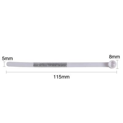 European Ring Sizer Measuring Tool Set 41-76 Size White Plastic Finger Sizer Gauge Belt with Magnifier Loupe Jewelry Measurement Tools