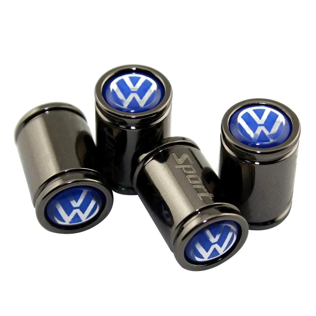 2026 New For VOLKSWAGEN VW 4PCS Car Wheel Tire Valves Tyre Stem Air Caps for Volkswagen Touran Polo Tiguan Passat GTI R Line Gol