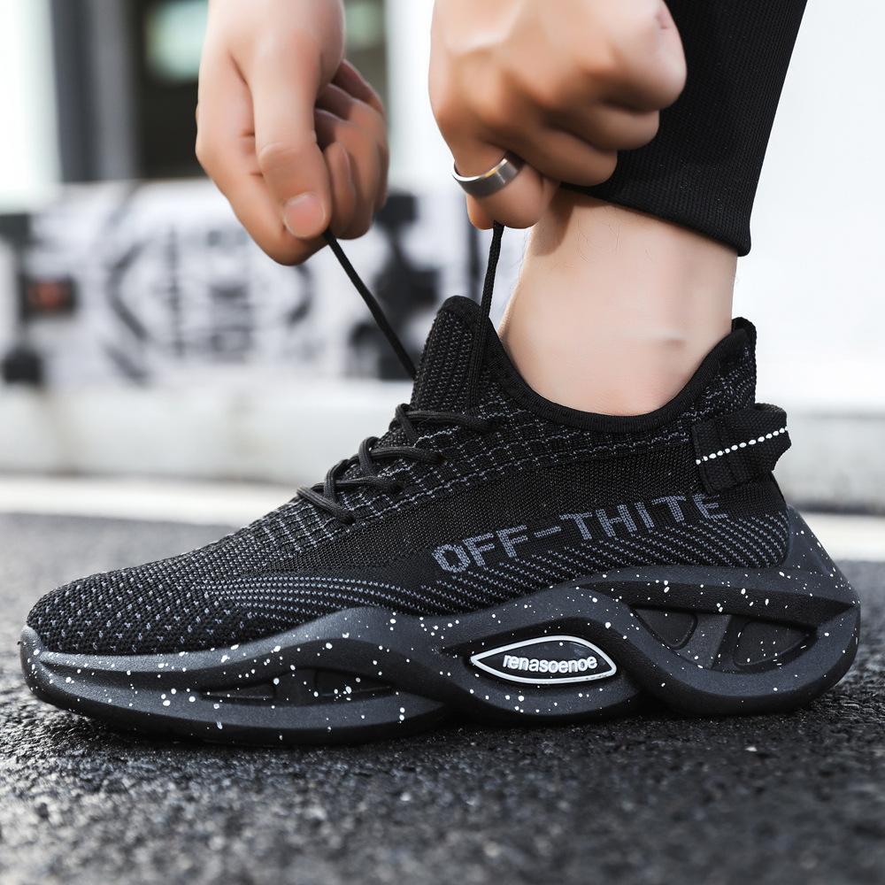 

Men s shoes fashion casual sports shoes spring and autumn new men s shoes flying woven heightening men s running shoes 45 standards