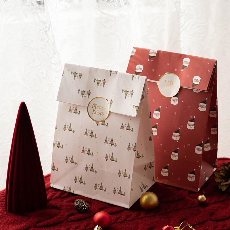 Creative Children's Christmas Gift Bag with Safe Apple Candy - Handheld Paper Packaging Box