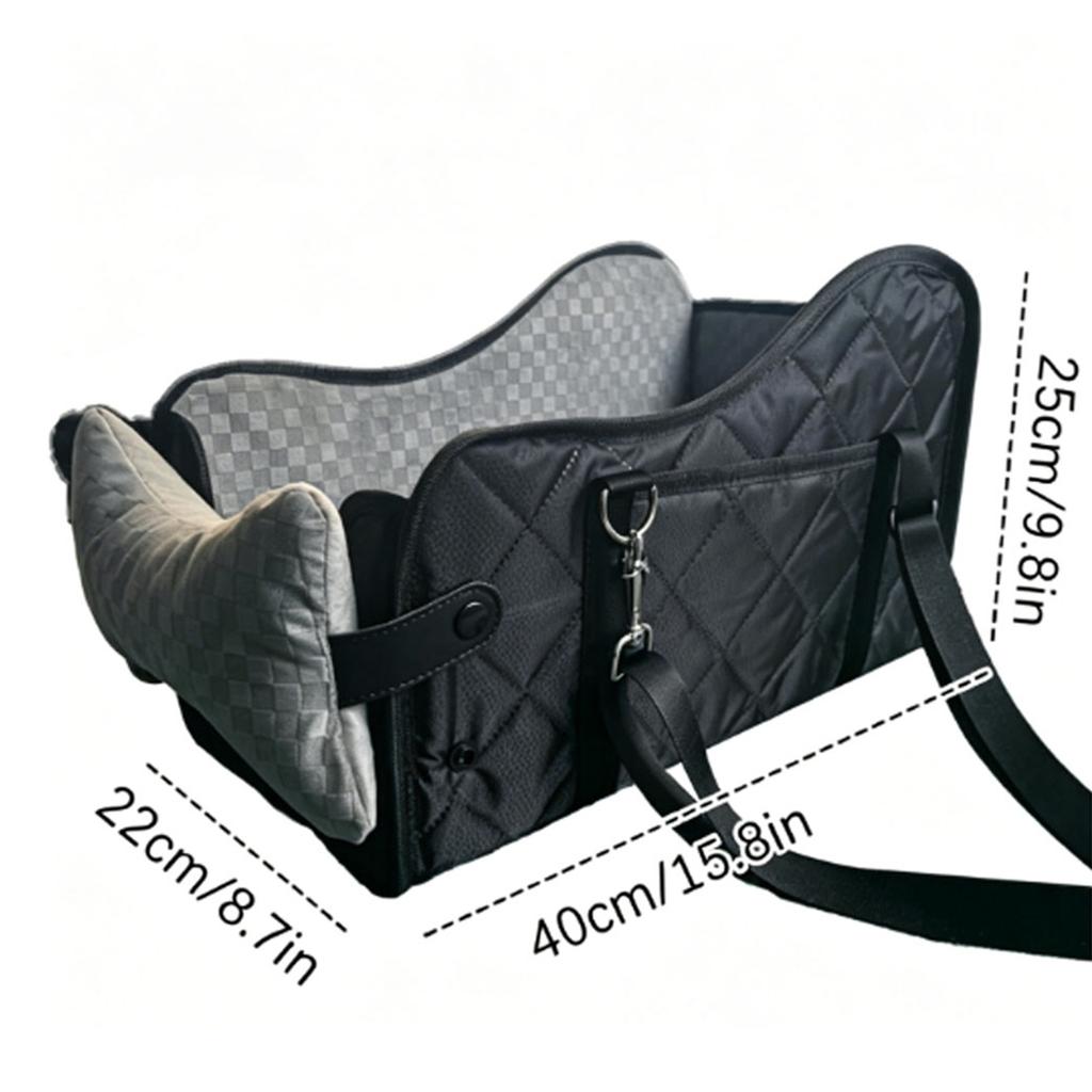 Center Console Dog Car Seat Portable Adjustable Strap Armrest Pet Booster Seat For Travel Small Dogs Cats