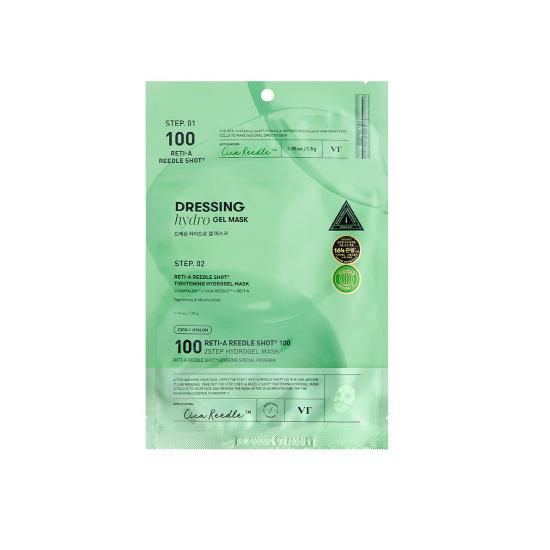 

VT Цветная маска-загадка, гидрогелевая маска в 2 этапа (1 лист) (Коллаген/Вита/Гидроп/Рети А/Процика) Leti-A Gel Mask