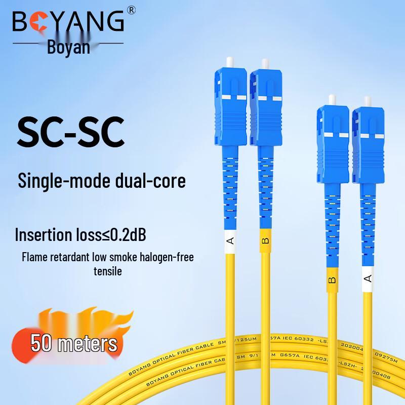 Boyang Telecom-Grade Single-Mode Fiber Optic Patch Cord