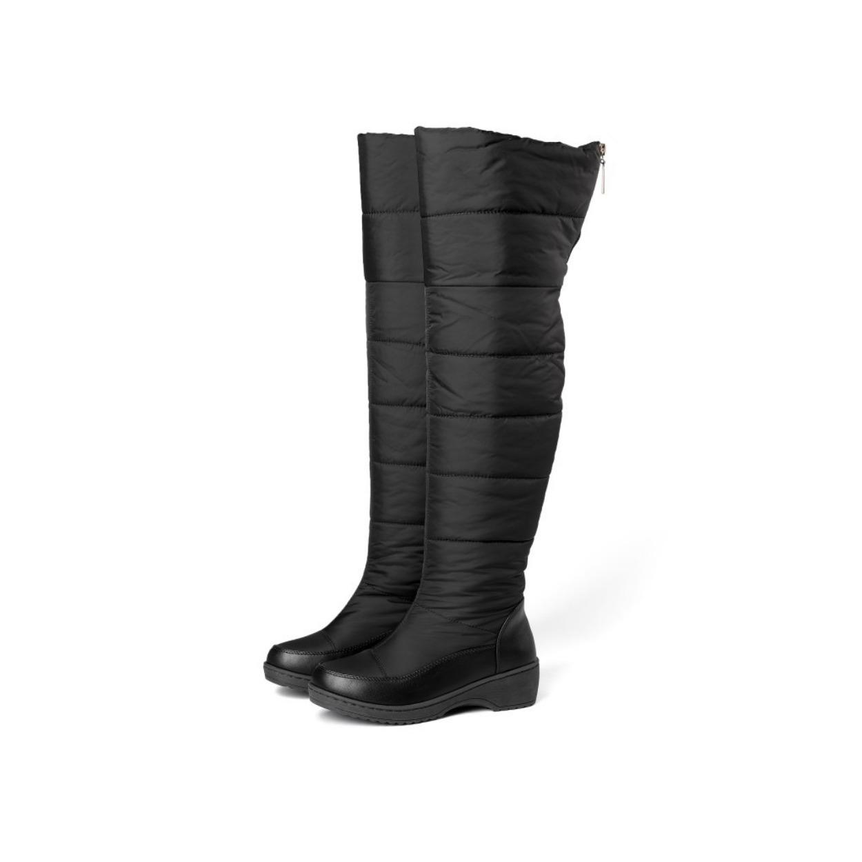 

Зимние пуховые сноубутсы Длинные сапоги Платформа Женские сапоги 40-44 Сапоги выше колена 43 чёрный