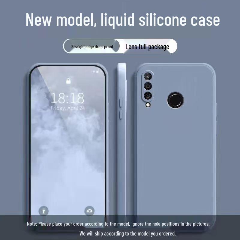 Huawei Nova4e Liquid Silicone Drop-Proof Protective Case: Full Coverage, Solid Color, Skin-Friendly.