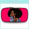 Cartoon Girls Pencil Case For Kids With Large Capacity And Nylon Material Storage Organizer