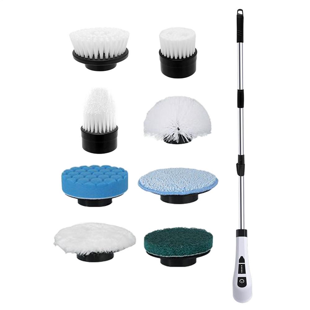 

9 In 1 Electric Cleaning Brush Multifunctional Long Handle Non-Slip Attachment Scraper Duster Household Cleaning Artifact