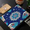 4PC Bohemian Indian Mandala and Elephant Placemats30x45CM Christmas Table Mats for Party Kitchen Dining Decor Placemat 6.17