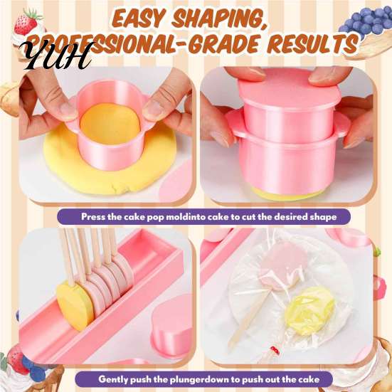 Home Baking Accessories Cake Pop Mold Set, DIY Oval Shape Molds, Durable Party Treat Decorating Set PLA Dessert Tools for Birthday Parties And