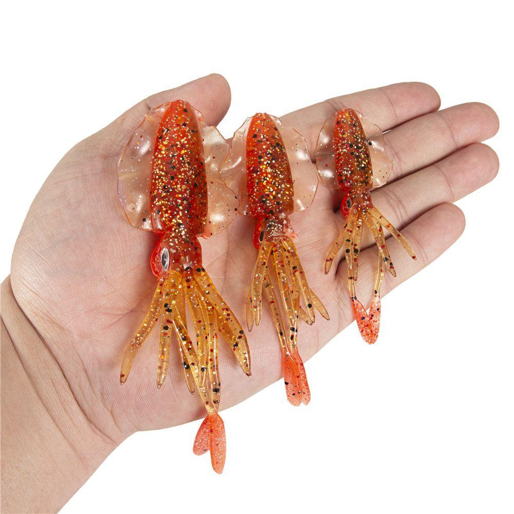 1Pcs Silicone Fishing Tackle Swimbait Squid Baits Artificial Lures Fishing Lure Soft Bait