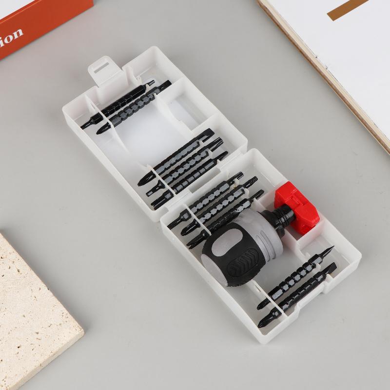1Set Ratchet Screwdriver Set Short Shaped Radish Head High Hardness Labor-Saving Multi-Functional Dual-Purpose