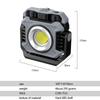 LED Work Light Rechargeable Spotlight Waterproof Emergency Light Magnetic for Camping Fishing Car Repair Job Site Lighting