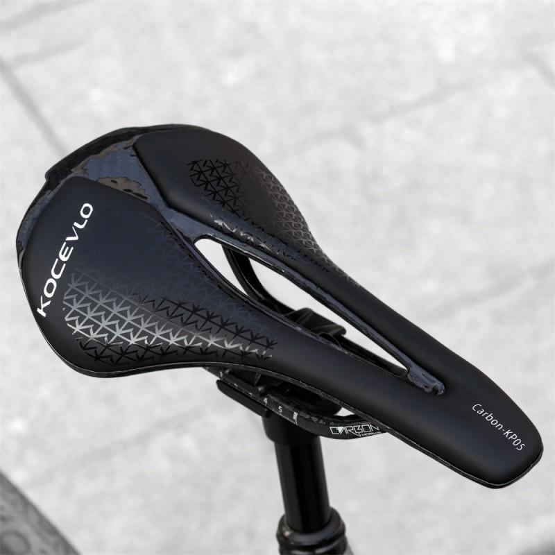 Ultra Lightweight Carbon Fiber Bicycle Saddle Mountain Road Bikes PU Leather Top Hollow Design Comfort Seat