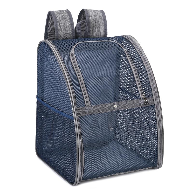 Haustierbedarf Mesh Atmungsaktiver Doppelschulter-Hunderucksack Outdoor-Reise-Katzentasche Haustier-Sommerrucksack