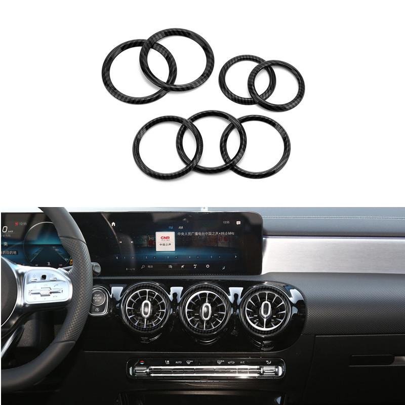 Auto AC Lüftungsschlitz Zierring Aufkleber Für Mercedes Benz W177 W247 C118 Glb180 Gla200 Amg Klimaanlagen Auslass Dekorative Abdeckung