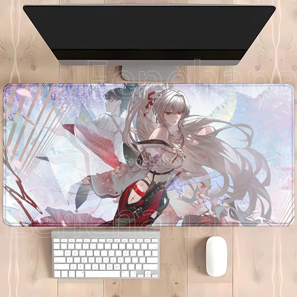 Hiyuki Gaming Wuthering Waves Mousepad Pc Office Accessories Keyboard Xxl Mouse Pad Anime Sexy Girl Rubber Hd Printing Desk Mat