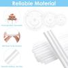 Multi-layer Cake Stand Reusable Cake Separator Plates and Plastic Cake Dowel Rods Set for Tiered Cake Construction and Stacking
