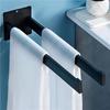 AEE4-Towel Rail No Drilling Required Self-Adhesive Double Square Stainless Steel Wall Mounted For Bathroom And Kitchen 40Cm