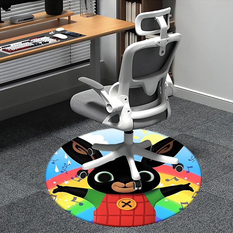

Bing Rabbit,Rainbow Adventure Chair mat Round Rug Office carpet, Non slip, Suitable for Living Rooms, Bedrooms decor.1205135a 80cm by 80cm