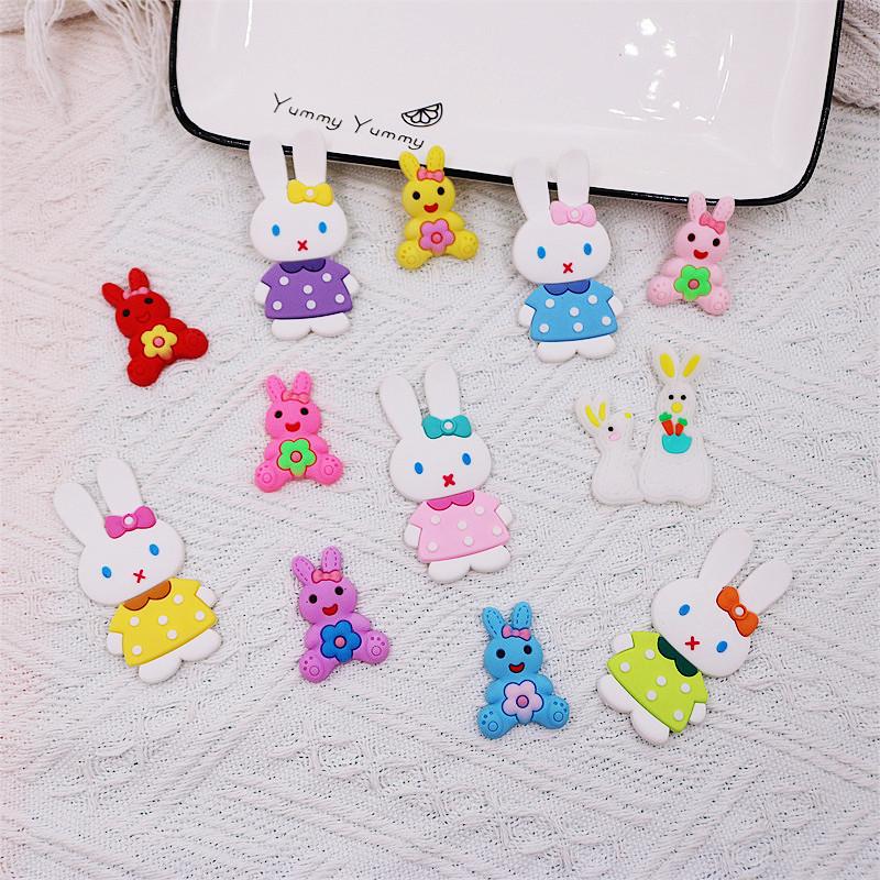 Cartoon Rabbit PVC Soft Rubber Patch for DIY Accessories