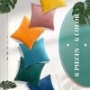 Pack of 6 Velvet Decorative Throw Pillow Covers Solid Square Soft Pillowcase Set Cushion Cases for Sofa Couch Bed Car Home Decor 18 x 18 inches/ 45 x