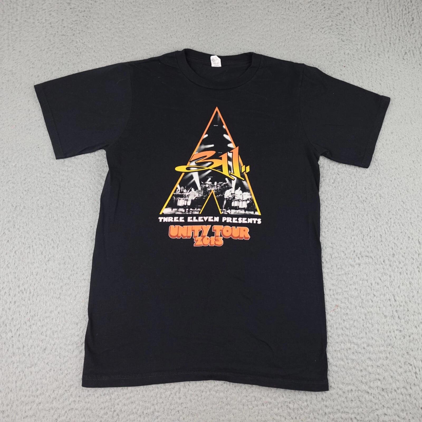 

Three Eleven Shirt Mens Small Black Unity Tour 2013 Rock Reggae Concert Music M