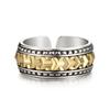 Adjustable Open Ring Men Women Vintage Geometric Armor-Inspired Design Plated Retro Style Jewelry