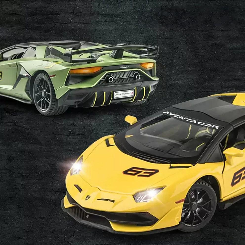 Lamborghini Aventador SVJ 63 1:Maßstab 1:24 Die-Cast Metallmodellauto - Schwarze Sammler-Displayfigur