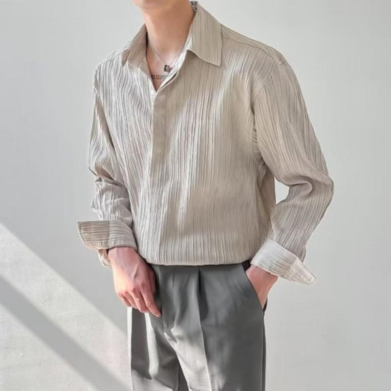 Spring and Autumn New Men's Long-sleeved Loose All-match Casual Shirt