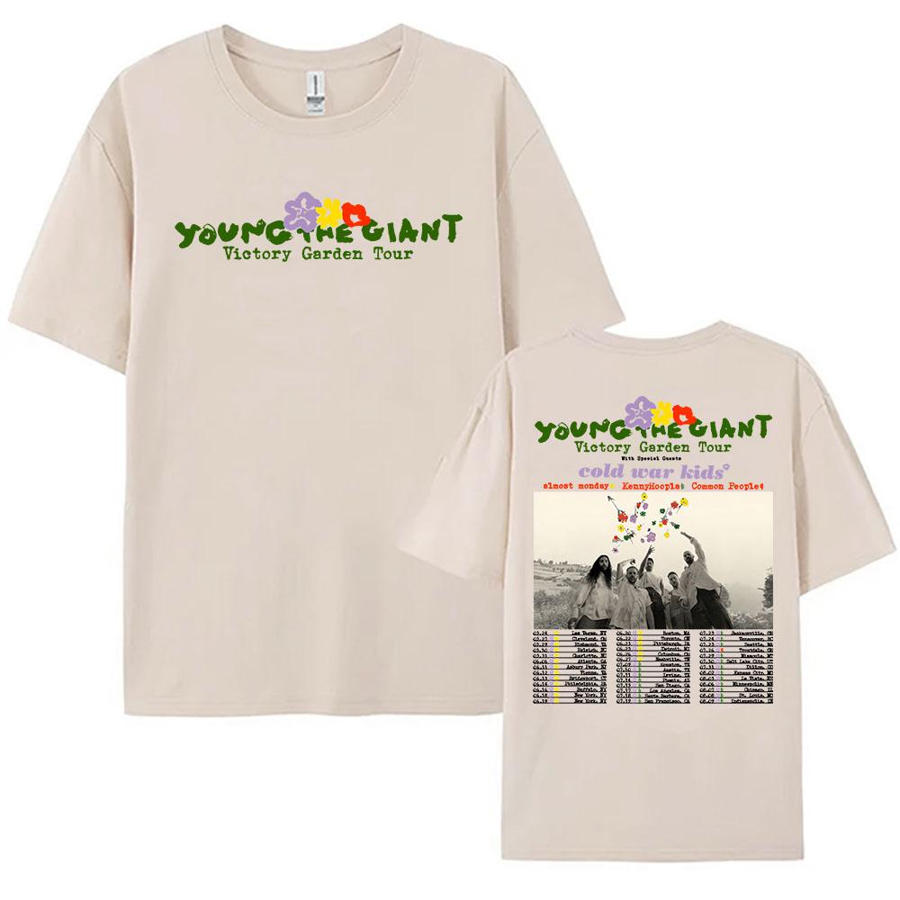 Young The Giant Victory Garden Tour 2026 T-Shirt Sommer Rundhals Kurzarm Damen T-Shirts Lässig Unisex T-Shirts Oberseite Druck
