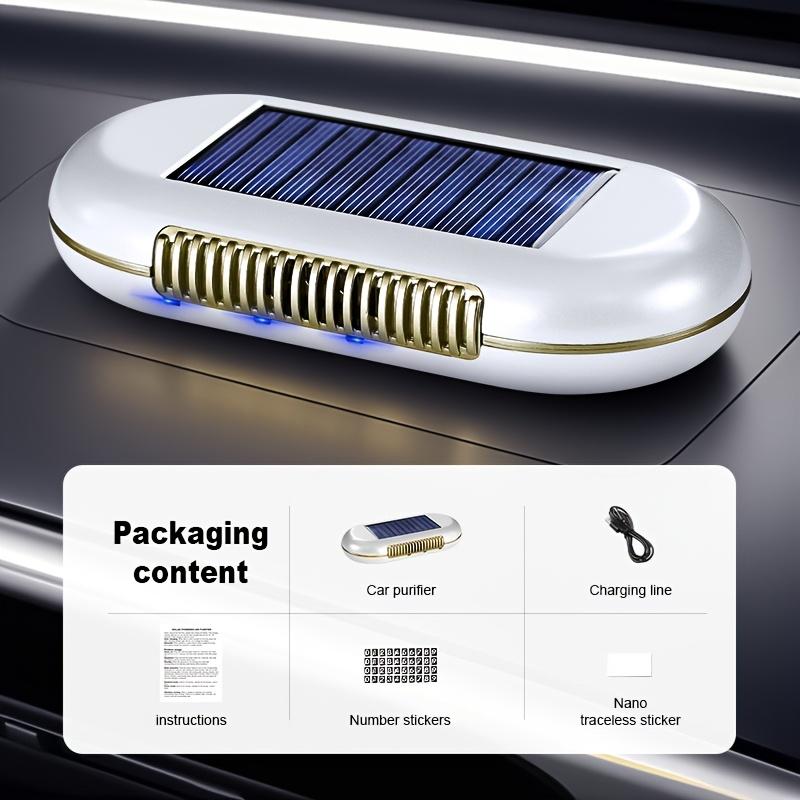 Solar Powered Car Air Purifier with Automatic Operation Parking Start Solar Charging Long Battery Life