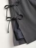 2026 Sexy Bow Tie Lace-Up A-Line Mini Skirt with Slit: Spring/Summer Essential