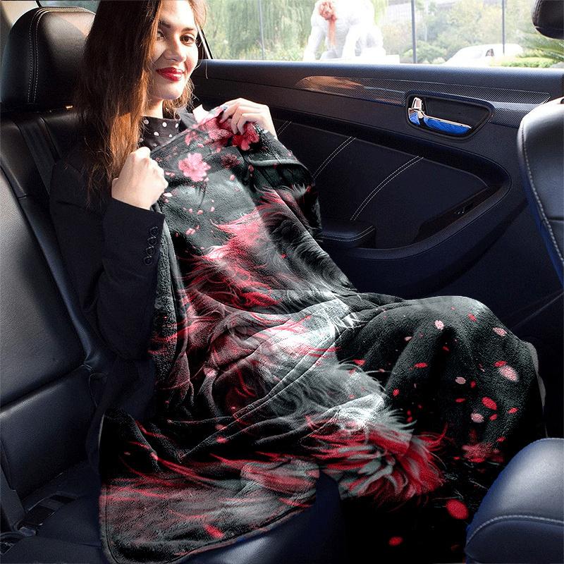 1pc Fox Printing Lightweight Flannel Blanket, Comfortable and Warm Blanket, for Camping Sofa Bed and Couch Office, Suitable for Gift Blankets