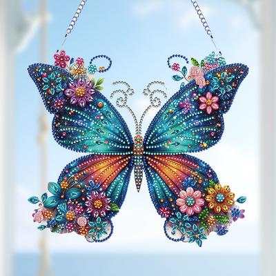 Pendentifs Art Diamant Strass Coq Kit de Pendentifs Art Diamant DIY Pendentif Suspendu Peinture Diamant pour Décoration de Jardin Fenêtre
