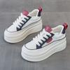 Spring new inner height increase white shoes women's CM thick-soled spring and autumn breathable mesh casual sports shoes