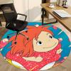 1pc Ponyo Office Round Area Rug, Under Office Chairs Bedroom Living Room Home Decor, Room Decoa1022165