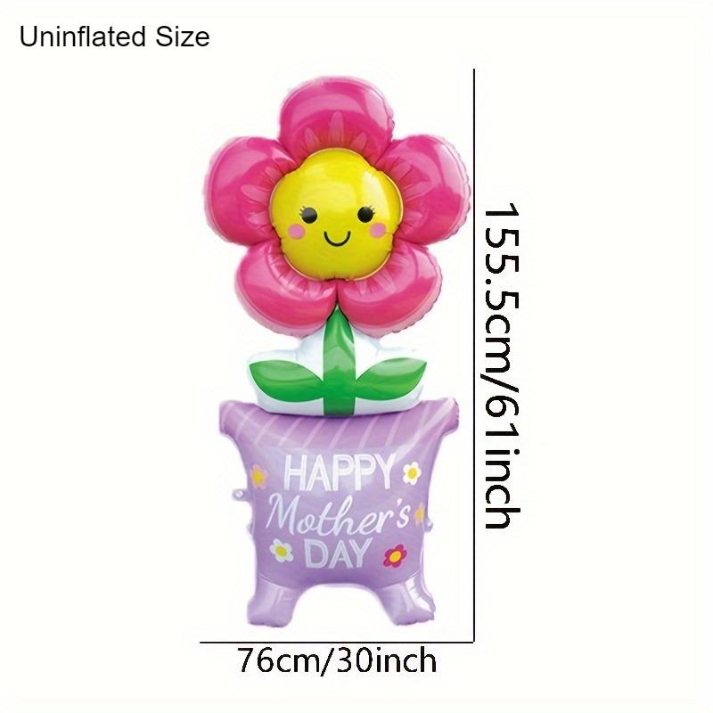 

1 шт. 61-дюймовый стоячий воздушный шар в виде улыбающегося цветка, большой, для Дня матери, праздничного мероприятия, украшения, фотореквизит other