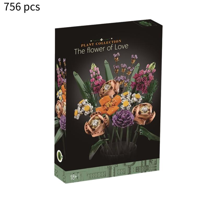 

Букет Цветов Конструктор 10313 10314 АБС-пластик Сделай сам Сборная игрушка Красочный 756 Pcs