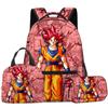 3D Animation Wukong Dragon Ball Super Student School Bag Backpack Lunch Bag Pencil Bag Three-Piece Set