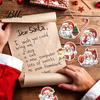 Holiday Decorative Adhesive Seals 45Pcs Christmas Santa Sticker Set, Cartoon DIY Handwrite Label Decals for Gift Tags, Claus Party Favor Craft