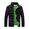 Men's Stand Collar Thickened Jacket - Large Sizes, Autumn/Winter Style, Cotton Casual Wear
