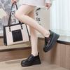7.5cm Patent PU Synthetic Leather Platform Wedge Chunky Sneakers Spring Fashion Boots Well-fitting Women Autumn Shoes