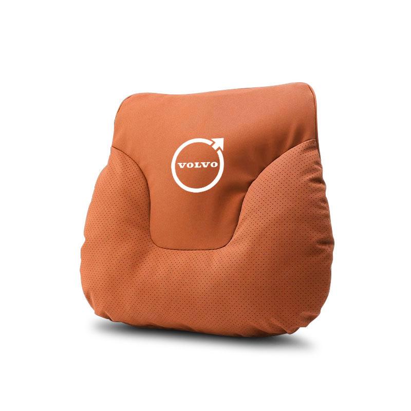 Suede Leather Car Seat Headrest Waist Rest Comfort Neck Pillow Interior For Volvo Rdesign V60 V40 XC90 S60 S90 XC40 S80 V90 EX90