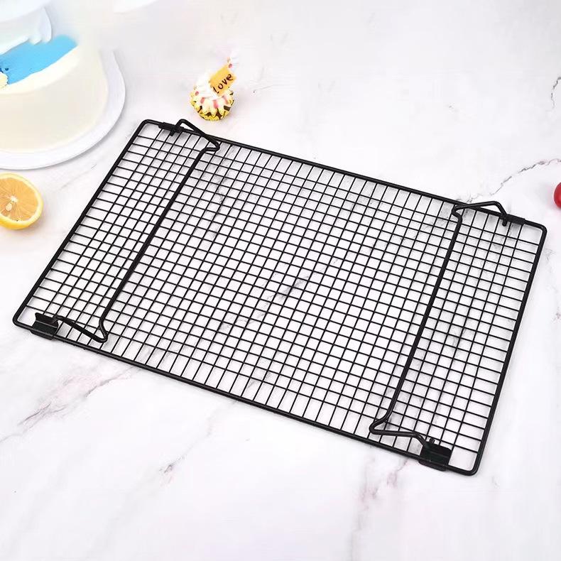 Antihaftbeschichteter schwarzer Klappständer: Perfekt zum Abkühlen von Kuchen, Brot oder als Laptop-Kühler