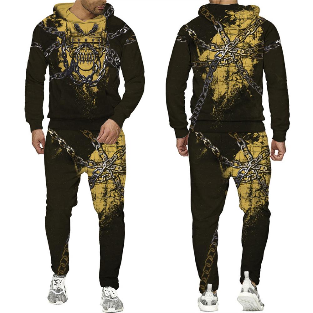 Готическая толстовка с принтом черепа/спортивный костюм с 3D-принтом — фото 24