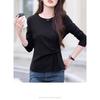 Women S Oversize Long Sleeve Round Neck T Shirt Slim Fit Autumn Top