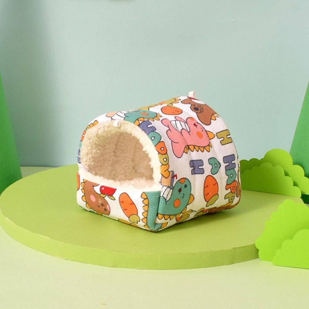 Casă Caldă de Iarnă pentru Hamster Pluș Mini Cușcă Covoraș Cuib Drăguț pentru Cobai