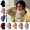 Faux Rabbit Fur Plush Neck Scarf Solid Color Neckerchief Wrap New Neck Warmer  Winter