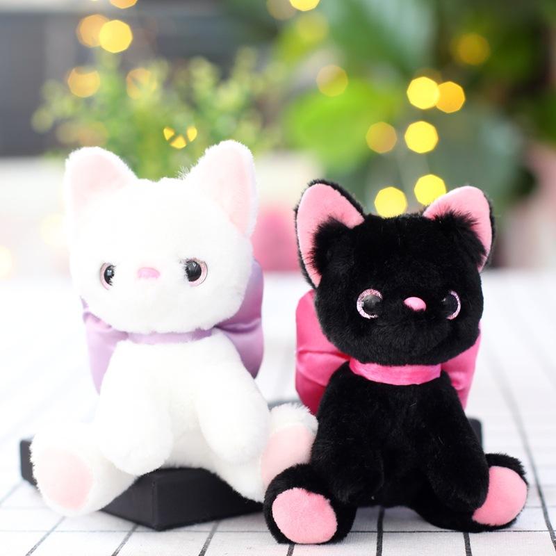Cute Cute Bow Cat Doll Small Pendant Couple Doll Bag Hanging Decoration Keychain Plush Toy