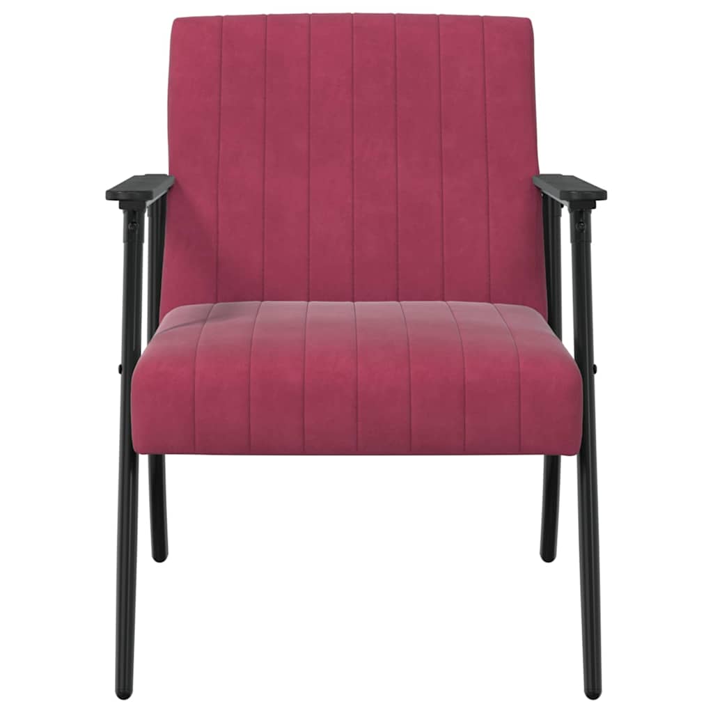 Armchair Burgundy 59 X 75 X 78 Cm Velvet